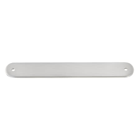 Gliderite Hardware 7-1/4 in. Satin Nickel Rounded Back Plate 6-1/4 in. Center to Center - 7343-160-SN 7343-160-SN-1